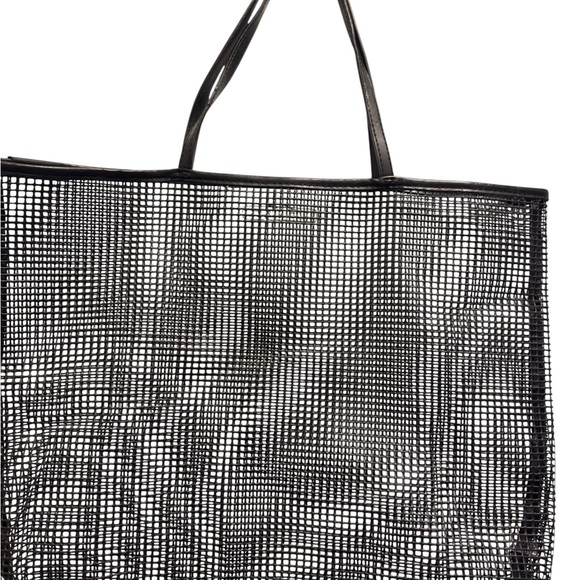 Victoria’s Secret Black Mesh Tote Bag is perfect for shopping, beach…. - Picture 1 of 9